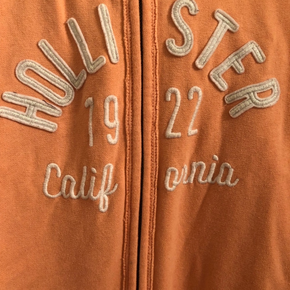Peach zip up hoodie